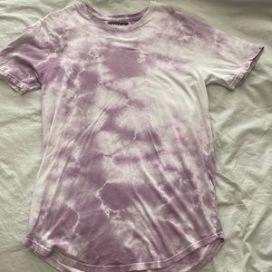 Pinkish Purple tie die t-shirt dress
